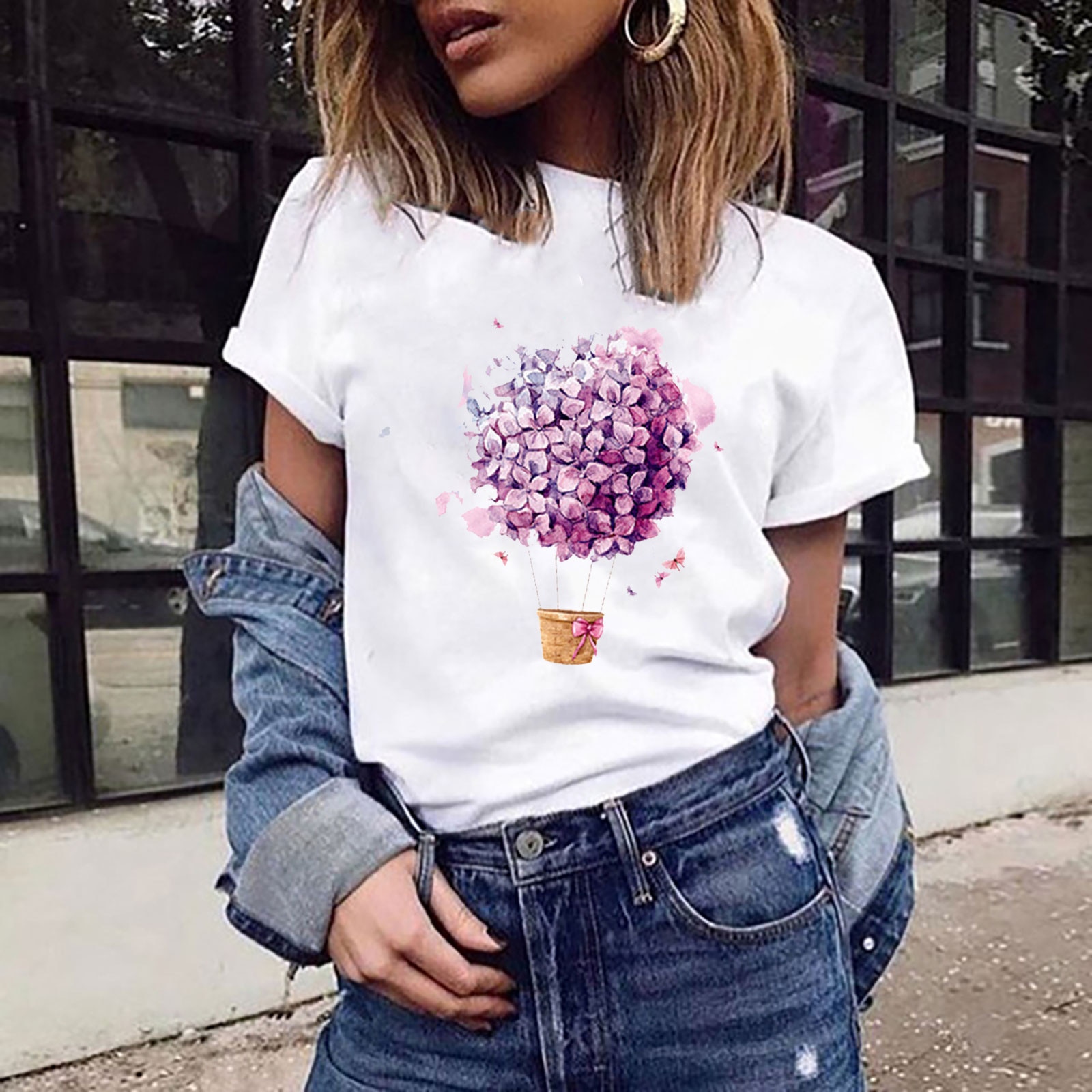 Summer Harajuku Top Women Love T shirt Summer Casual solid Tops Korean style Harajuku Style Graphic Tops blouse