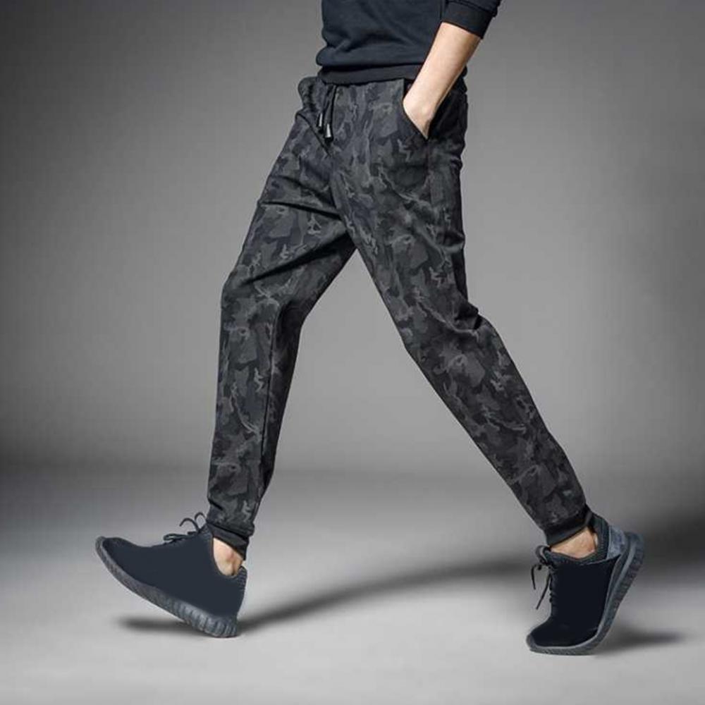 70% Hot Sale Men Autumn Drawstring Thick Warm Pants Camouflage Ankle Tied Sweatpants Trousers