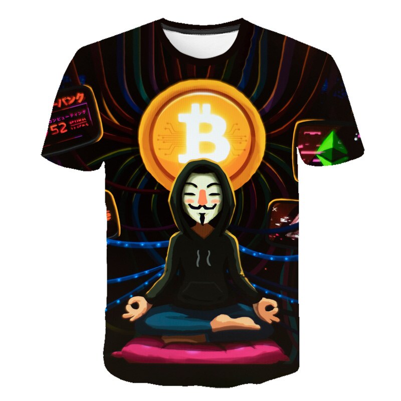 2021 Bitcoin Shirt Bitcoin T-shirt Cool Casual Pride T-shirt Men Unisex Fashion 3D Printed Short Sleeve