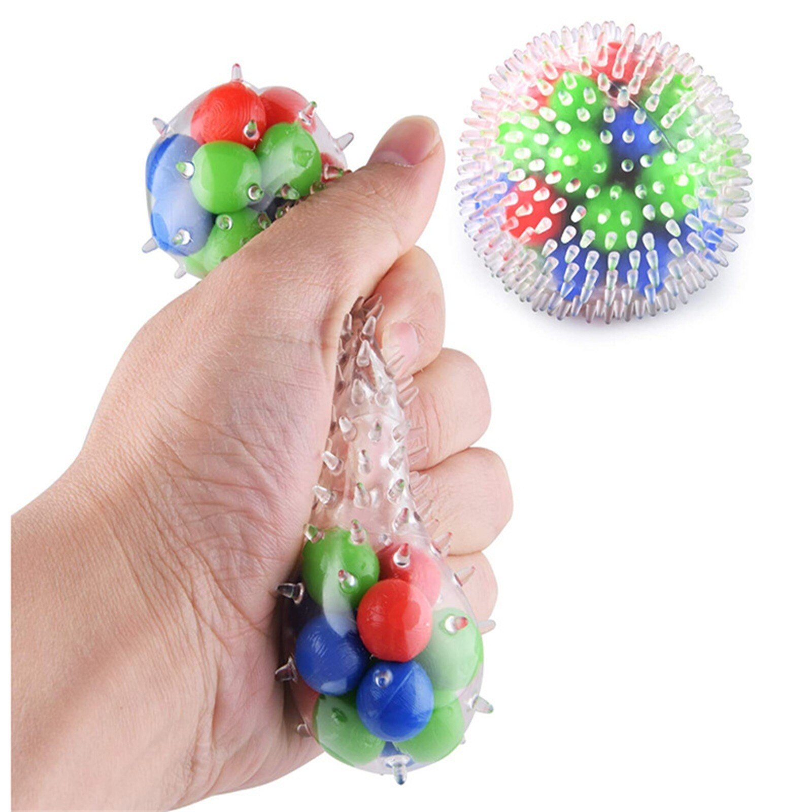 Rainbow grape Anti Stress Reliever Balls- Globules Stress Balls Pressure Anxiety Relief Toys For Both Kids & Adults Sensory