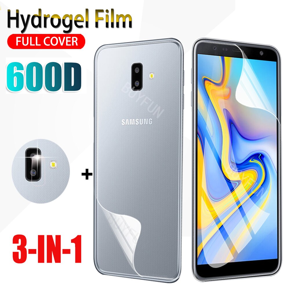 3in1 Front Back Lens Protective Hydrogel Film For Samsung Galaxy J6 Plus J6 J4 Preime M10 M11 M21 M30S M31 M51 M80s Glass Film