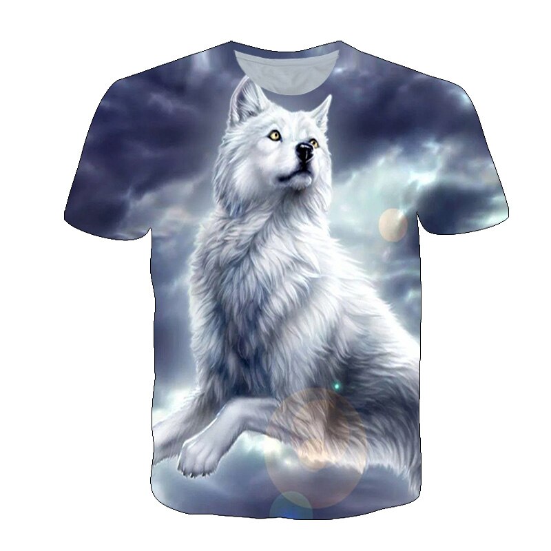 Men's T-Shirt 2021 Latest XS-6XL Animal Wolf T-Shirt Summer New Fashion Round Neck Men's Oversized T-Shirt