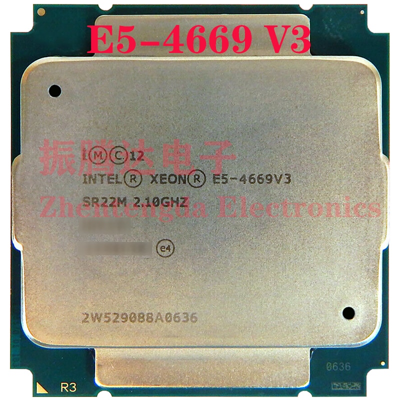 Intel Xeon E5-4669 v3 CPU 2.1 GHz 45 MB 18 Core 36 Threads LGA 2011-v3 E5-4669v3 Server CPU Processor