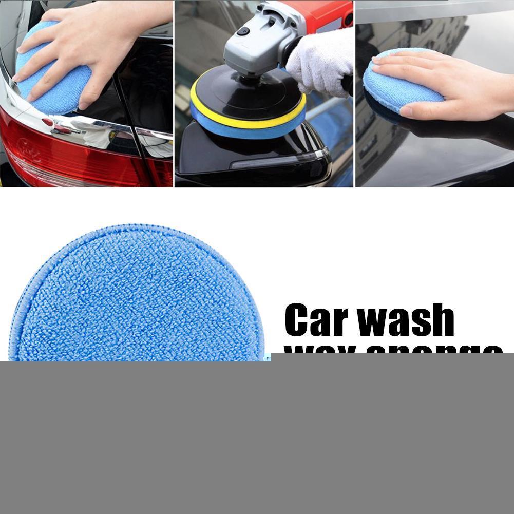 5 inch Polishing Sponge Microfiber Foam Round Shape Detailing Color Cleaning Sponge Polish Wax Car Applicator Blue Pad Y2Q3