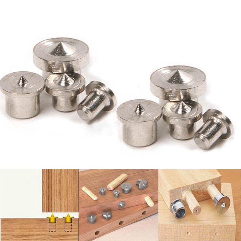 Panel Furniture Positioning Carpentry Log Dowel Tips Woodworking Locator Wooden Pin Center Punch Combination Kit 6/8/10/12mm