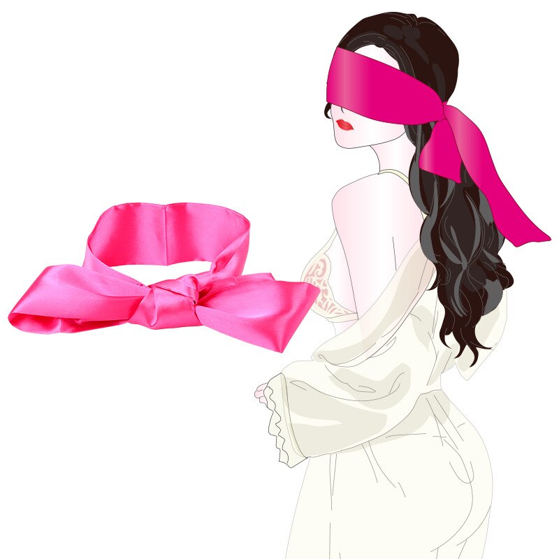 Soft Blindfold Satin Ribbon Bandage On Eyes Comfortable Sleep Eye Mask Breathable Cover Eye Patch For Sleep Women Sexy Blindfold