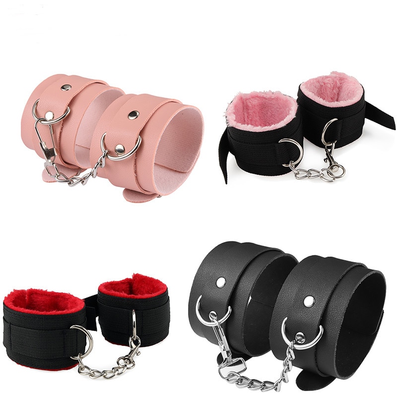 Sexy Lingerie BDSM Bondage Handcuff Ankle Cuffs With Whip Rope Erotic Accessories Handcuffs Adult Sex Toys for Couples New