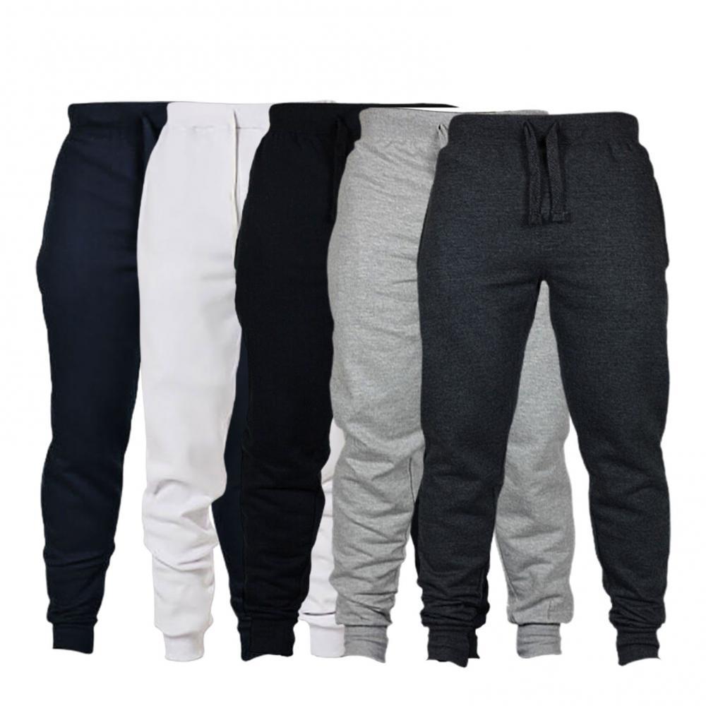 Men Casual Pants 2021 Summer Solid Color Drawstring Pocket Ankle Tied Pants Sports Trousers