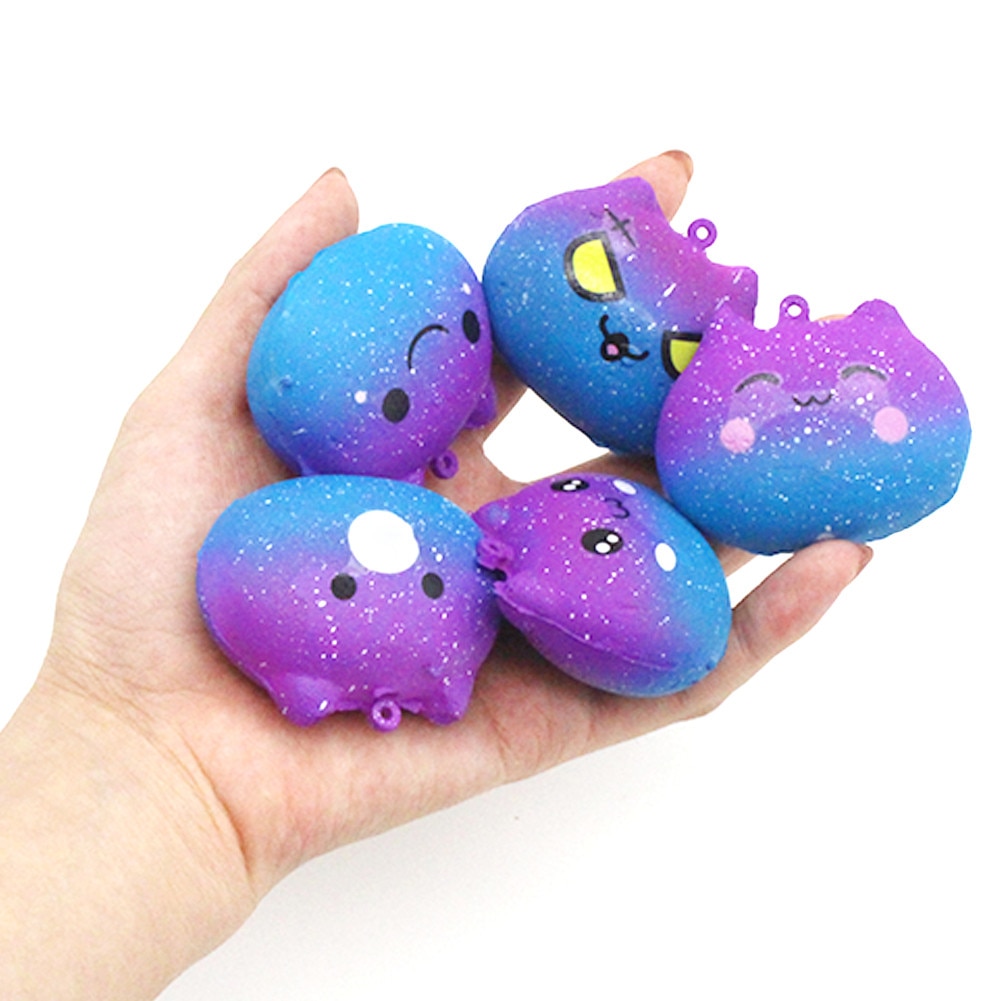 2021 Squishies Galaxy Kitty Slow Rising Cartoon Cream Scented Stress Relief Toys Simple Decompression Toys Juguetes Antiestrés