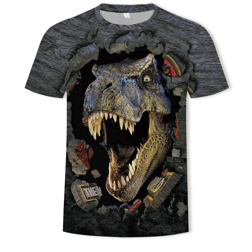 Animal crocodile new 3D printing T-shirt summer hot sale O-neck fashion casual short-sleeved shirt street men's clothing