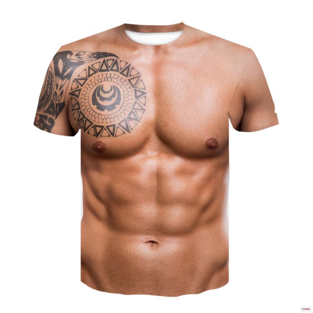 2021new Men's T-shirt High Quality T-shirt 3D Printing Male T-shirt Fashion Cool110/6xl Fitness Muscle Short Sleeve Sleeve Style