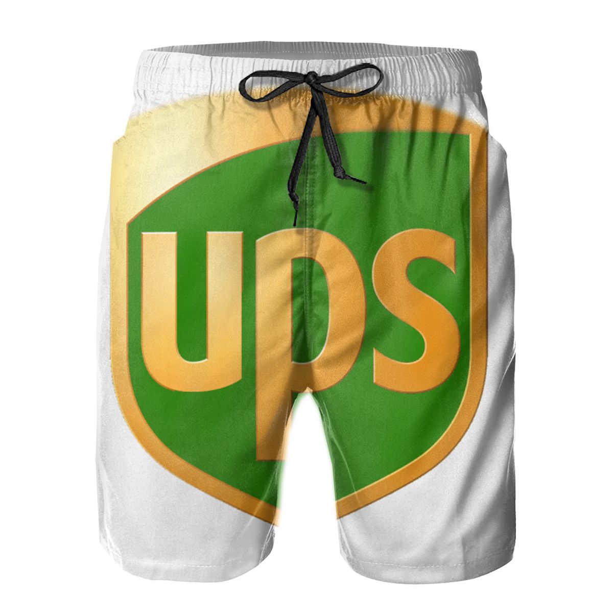 U.PS Men's Quick Dry Swim Trunks Colorful Stripe Beach Shorts with Mesh Lining