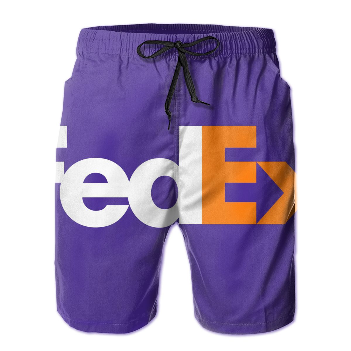 F.edex Men's Quick Dry Swim Trunks Colorful Stripe Beach Shorts with Mesh Lining