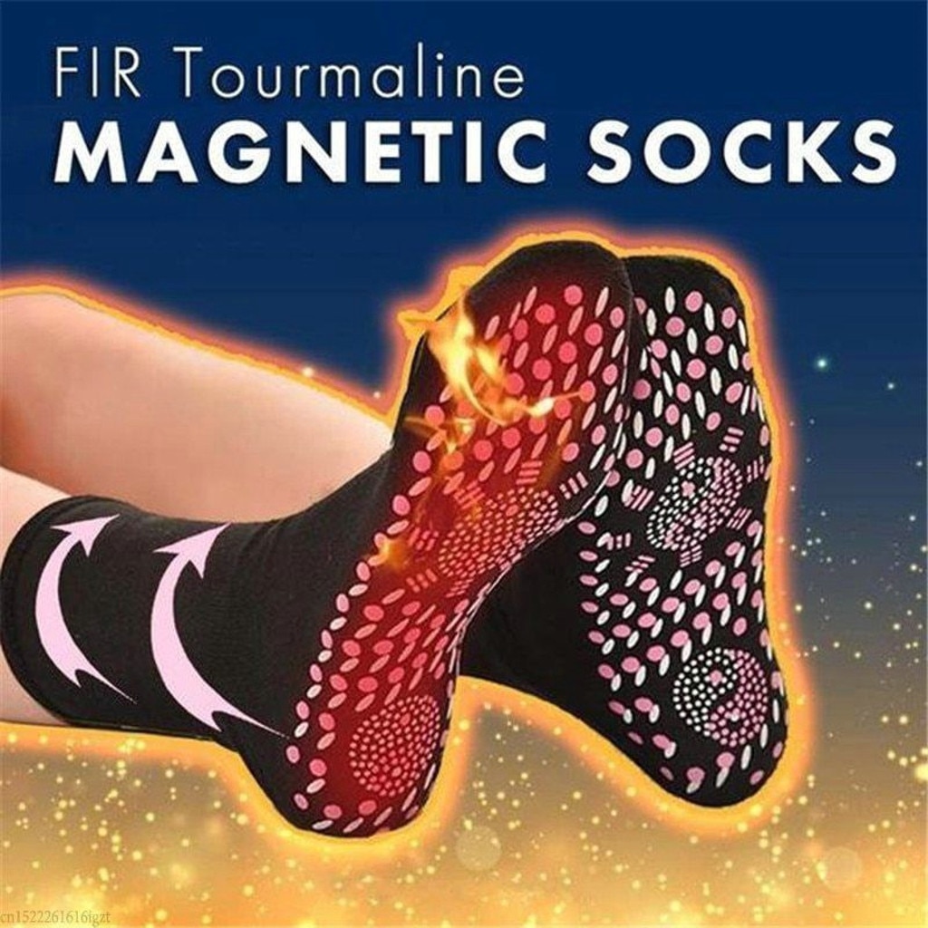 Winter Heating Adult Socks Self Warm Tourmaline Socks Pain Relief Unisex Magnetic Self-heating Magnetic Tourmaline Socks