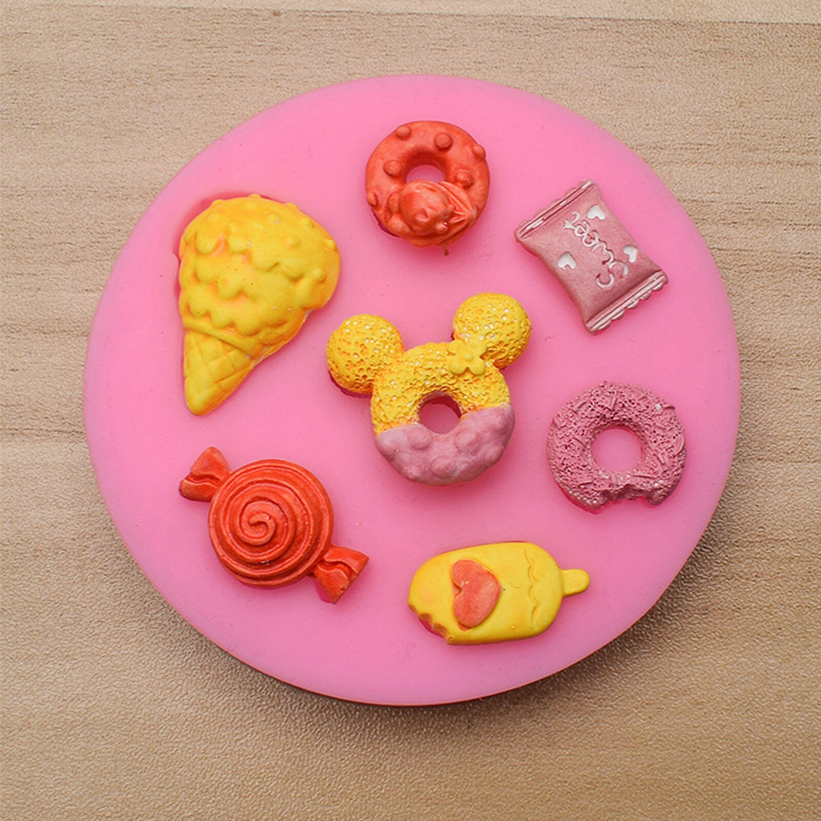 7 Cavity Cartoon Silicone Cake Mould Silicone 3D Mousse Fondant Cake Chocolate Baking Mold Mould Modelling Decor