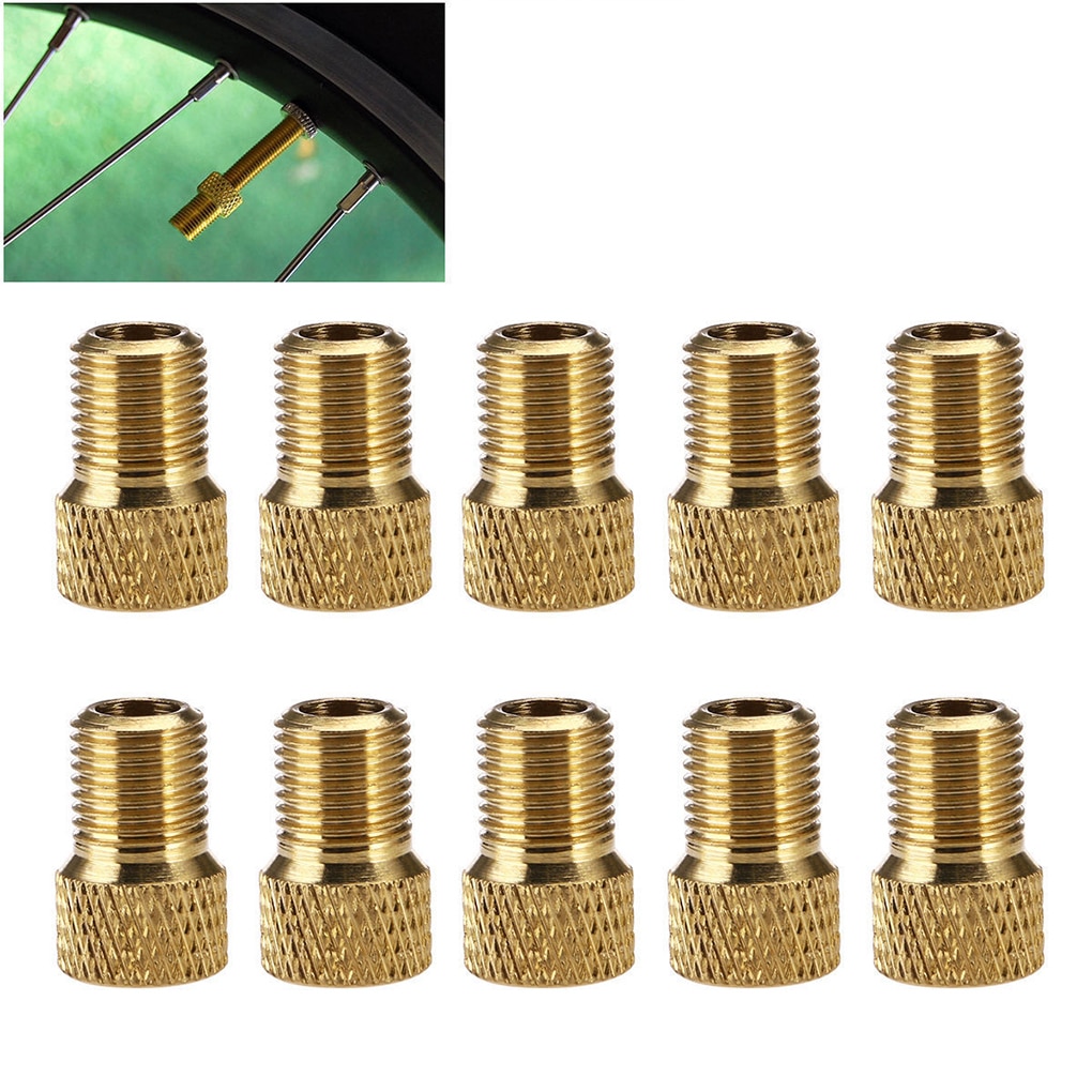 2/4/10PCS Valve Adapter Pump Convert Presta To Schrader Copper Valve Adaptor Wheels Gas Nozzle Tube Tool Bicycle Accessories