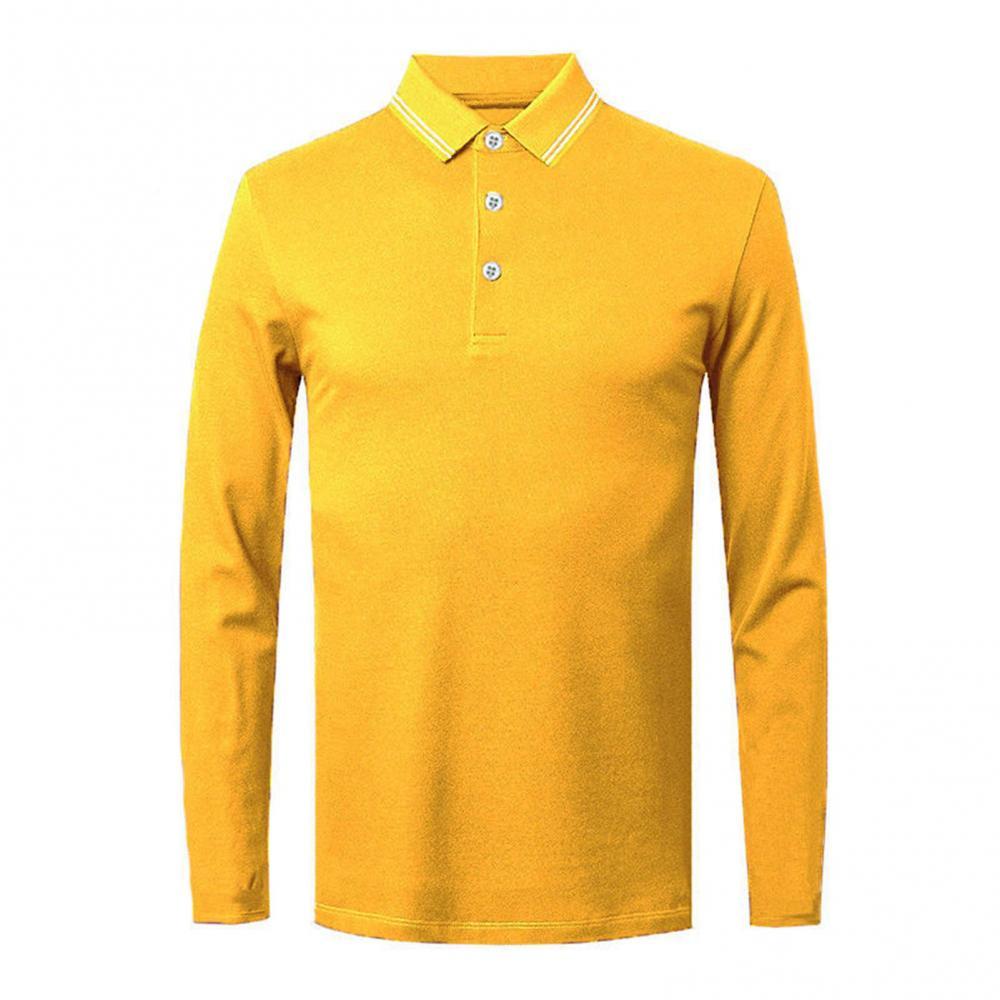 Men Polo-Shirt Spring/Autumn Fashion Solid Color Turn Down Collar Base Shirt Button Long Sleeve Casual Shirt футболка