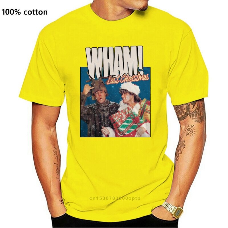 Men T shirt George Michael Last Christmas WHAM! XS Fashion Summer funny t-shirt novelty tshirt women