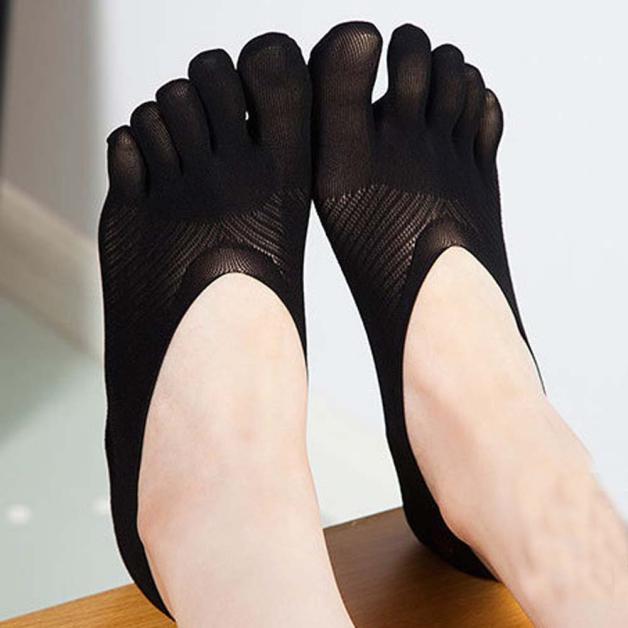 Summer Women Five-finger Socks Female Ultrathin Invisibility sock Slippers Funny Toe with AntiSkid Breathable Anti-friction#0222