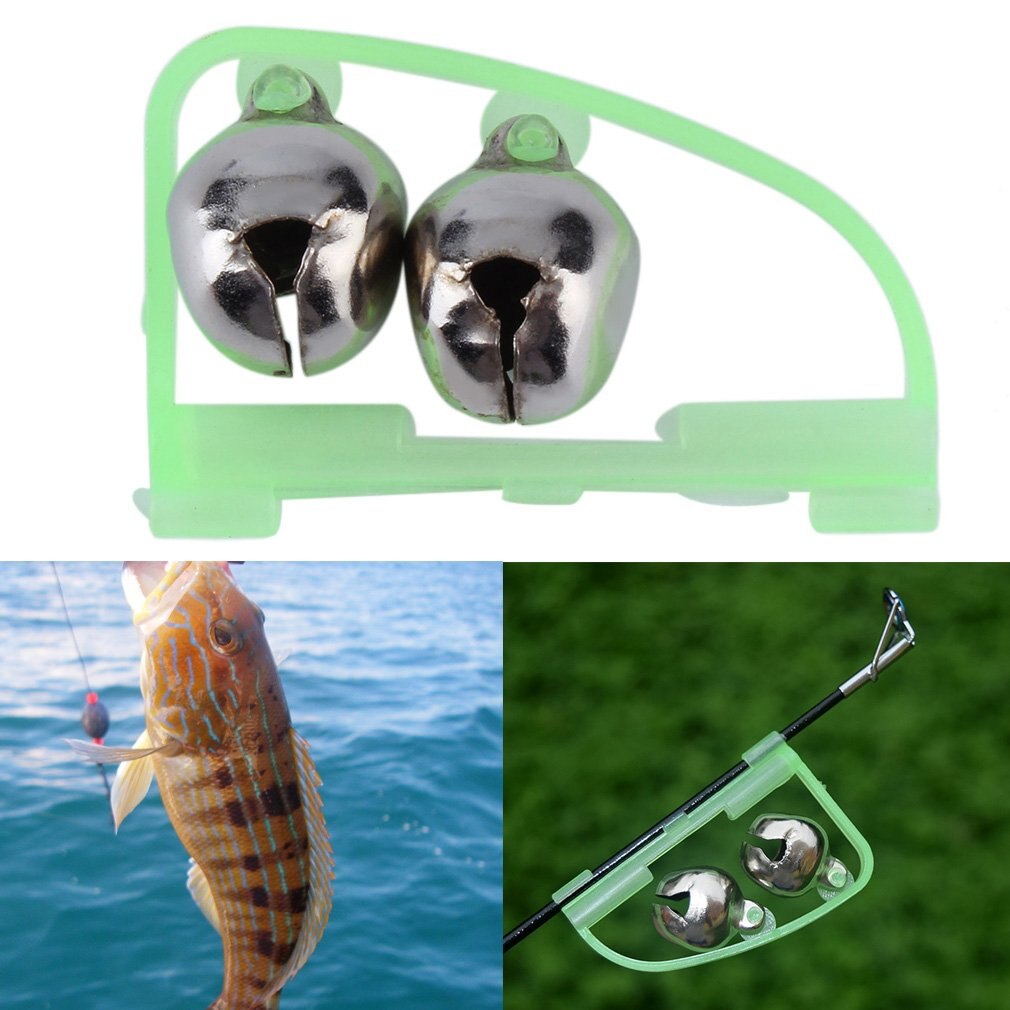 Universal Fishing Rod Bell Fishing Accessory Rod Tip Fish Bite Double Alarm Alert Clip Bells Tool Bite Lure Alarm Ring