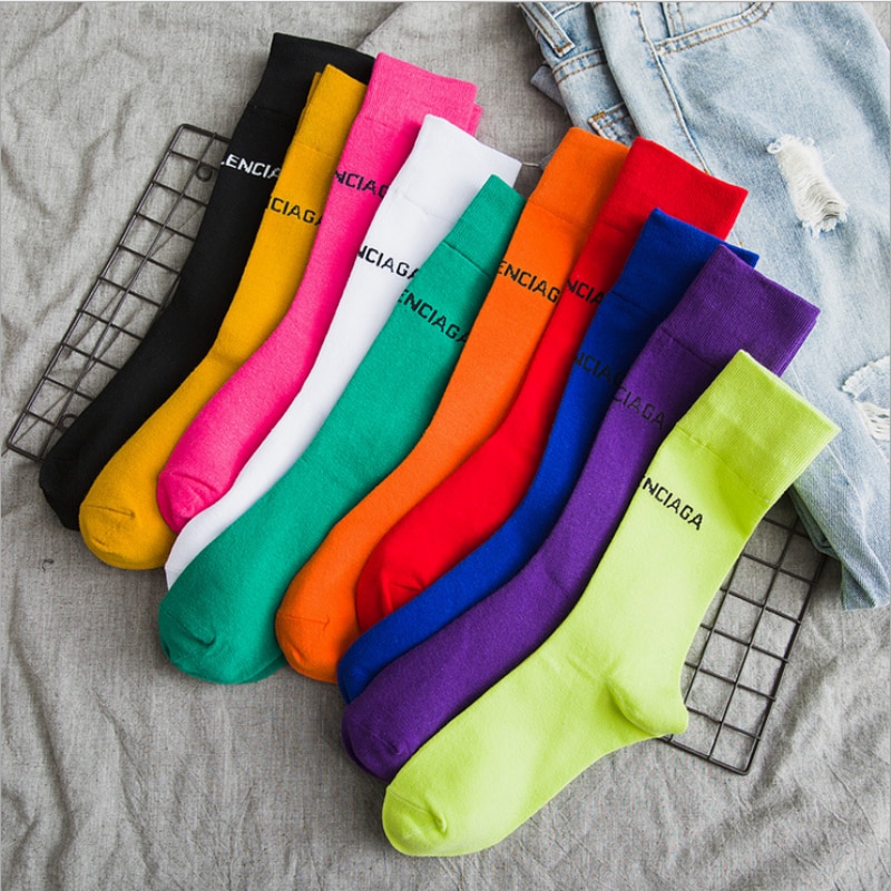 2021 Cotton socks, women's socks，Letter socks，sports socks, middle tube socks, color socks, bicycle socks, running socks