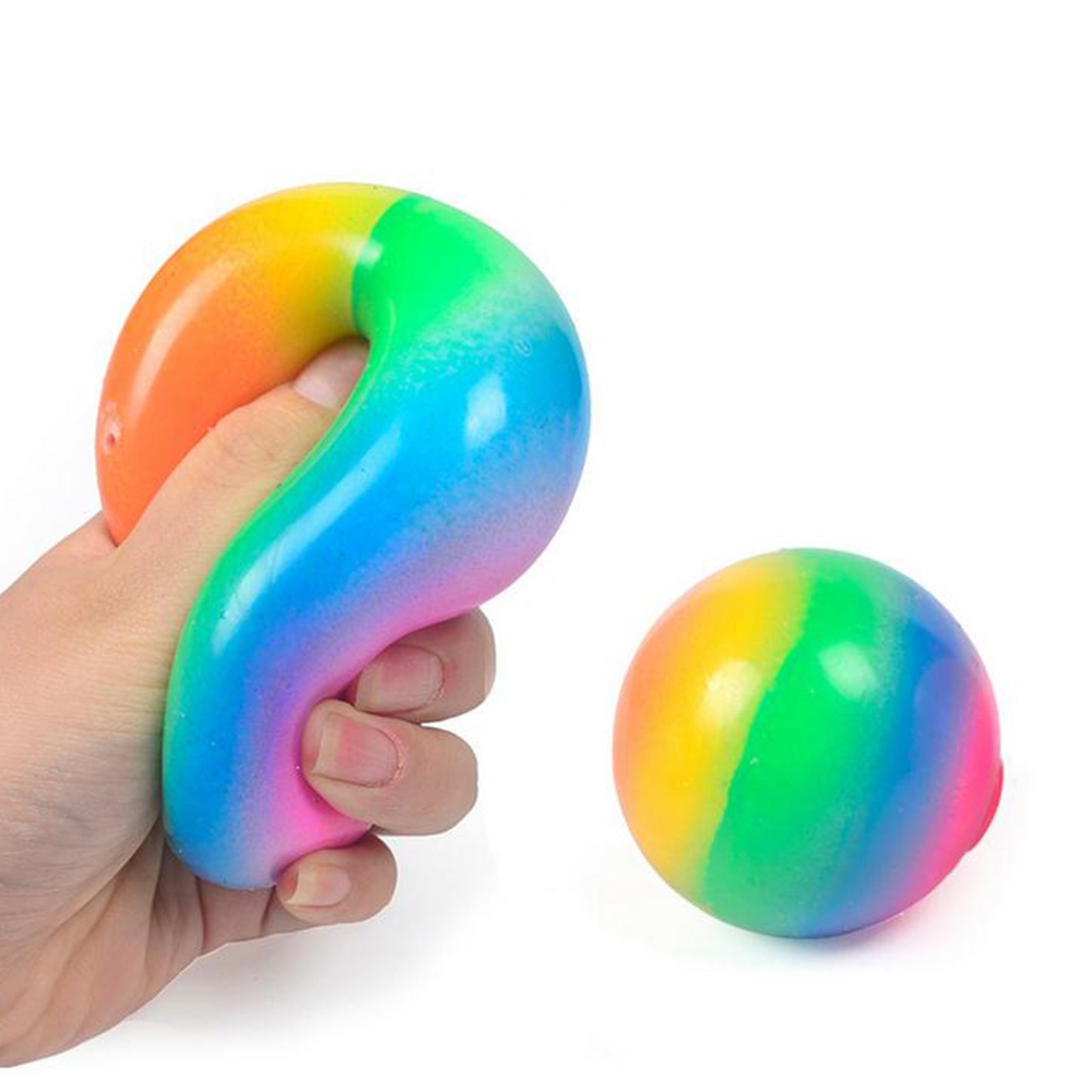 Colorful Ball Squeeze Toy Antistress Luminous Sticky Wall Balls Stress Reliever Toy Decompression Squishy Fidget Adult Kids Gift