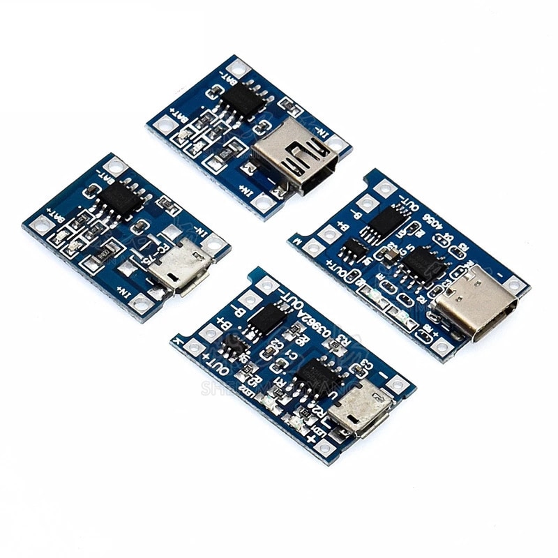 1A 18650 Lithium Battery Protection Board Micro USB / Type-c Charging Module TP4056 With Protection One Plate Module TC4056