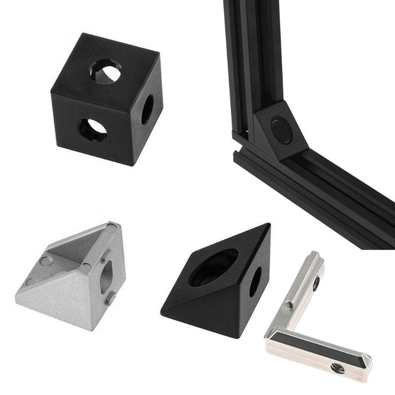 3D Printer 2020 Aluminum Block Cube Prism Connector Wheel Regulator Cube Corner V-slot Three Way Corner Connector 90 degree