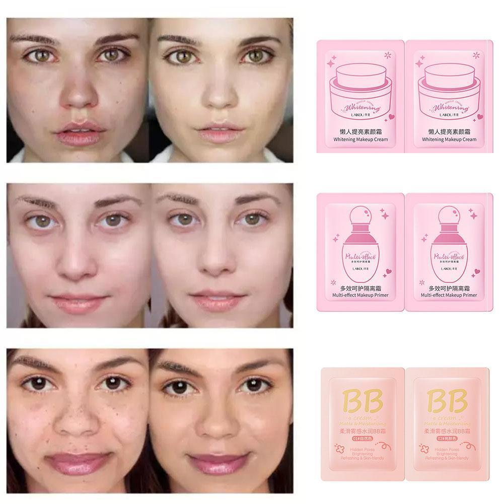 1pc BB Cream Whitening Cosmetic Long Lasting Waterproof Brighten Face Base Tone Foundation CC Concealer Skin Care Makeup Sample