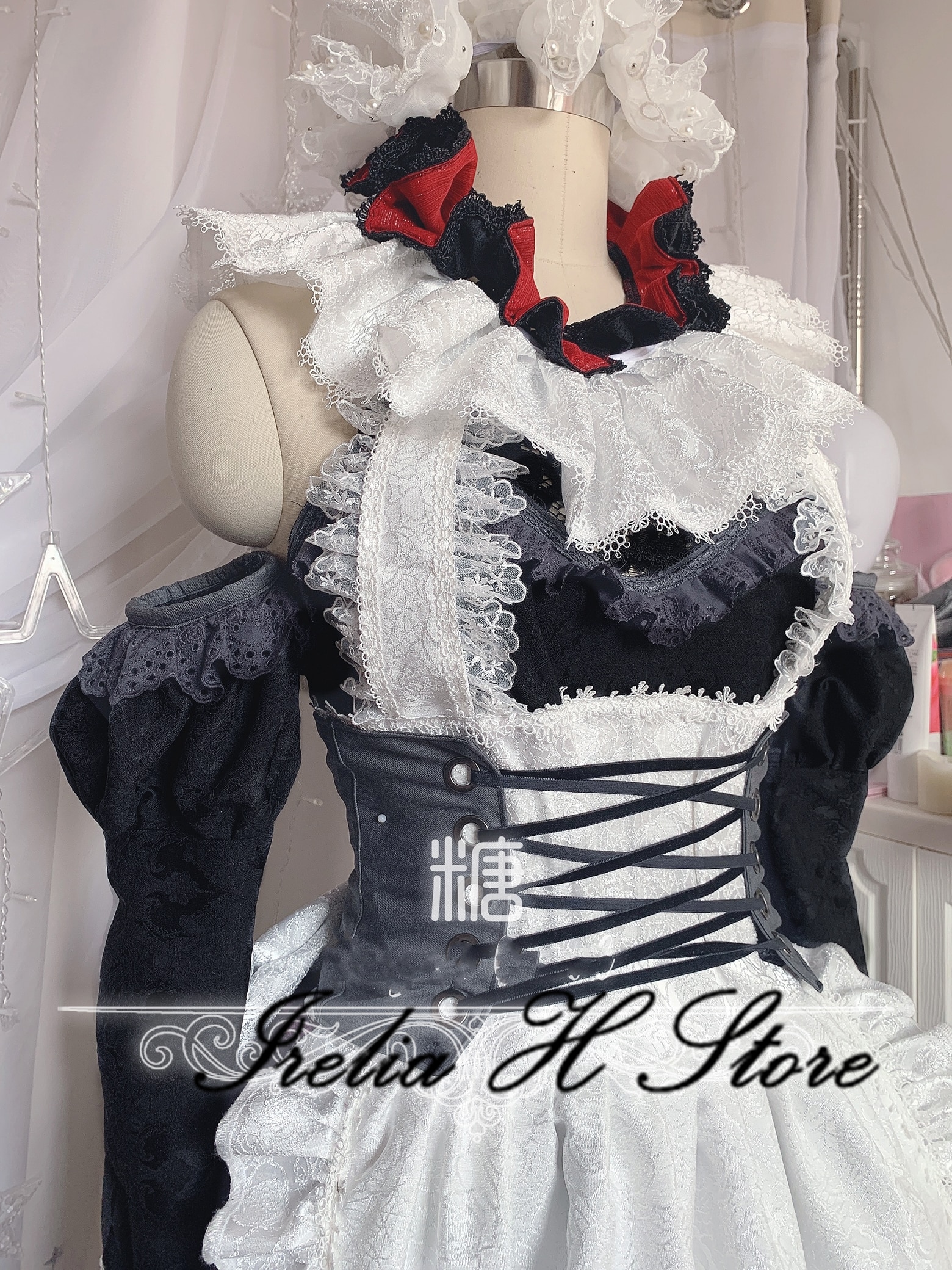 Irelia H Store Honkai Impact 3 Rita Rossweisse Long Maid Dress Cosplay Costume Custom made/size