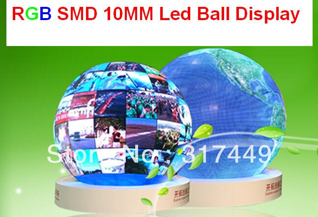 FULL COLOR RGB LED BALL DISPLAY, 1M diameter,creative product,rgb P10 SMD rental round ball 3.14 m2 led sphere screen,PLAY VIDEO