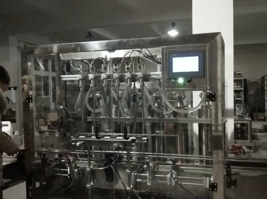 automatic juice piston filling machine,6 nozzle 1-5L 316L shampoo/wine filling machinery CE