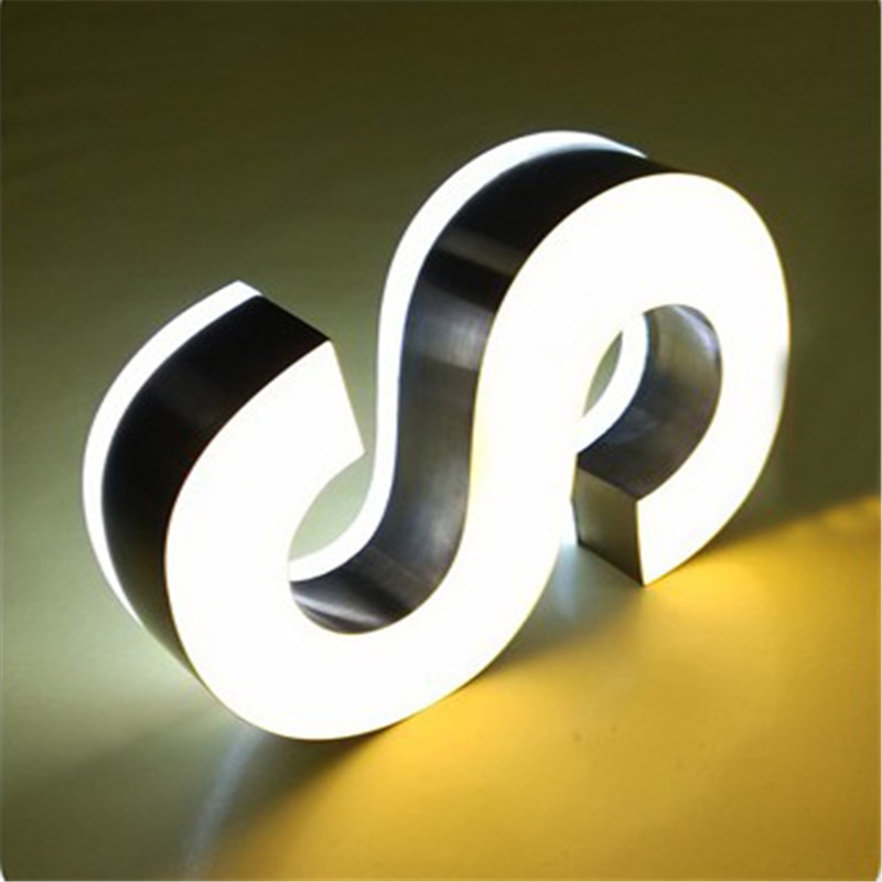 double sided lighted sign letters, acrylic led channel letters advertising store hotel restaurant coffee shop name signs