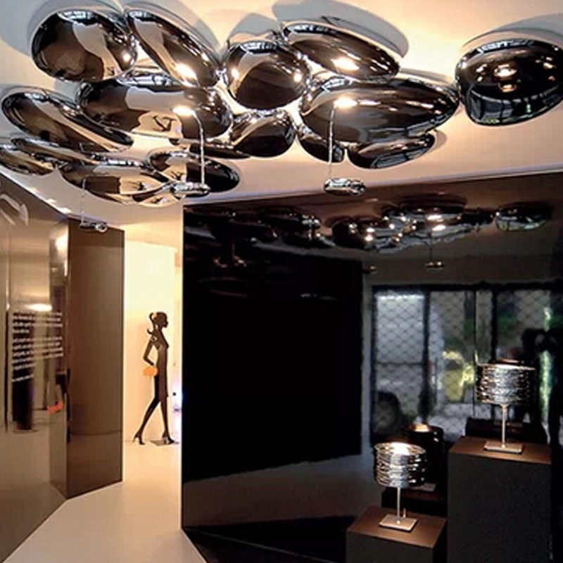 Creative fashion electroplated water drop Ceiling lamp 20W LED stainless steel chandeliers lights modern lamps aisle fiction