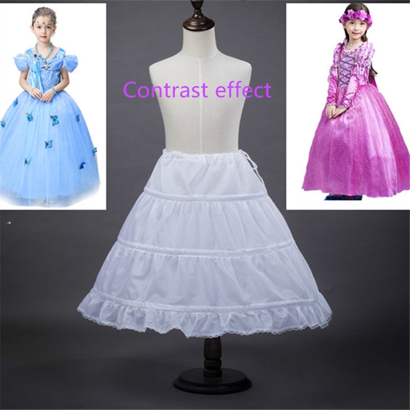 New A-line 3 Hoops Children Kid Dress Bridal Petticoat Crinoline Underskirt Wedding Accessories For Flower Girl Dress