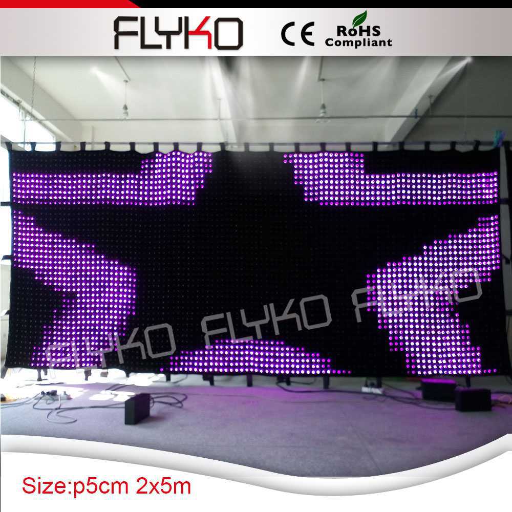 fiber optic light decorative led vision curtain for stage DMX led video curtain led curtain