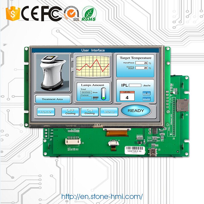 8.0 inch TFT LCD Monitor Display with Controller Board + Serial Interface for Industrial HMI Control 100PCS