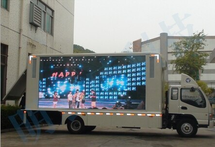 HD full color P8 outdoor truck car display moveable advertising video wall player