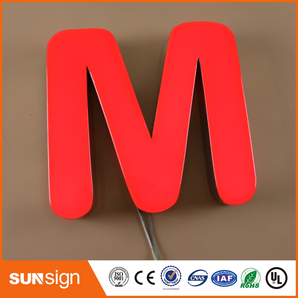 Top quality LED face lit store front resin channel letter signs