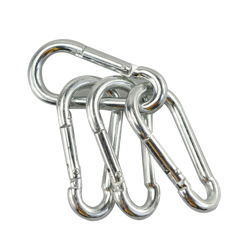 Free Shipping 5PCs Safety Buckle High Quality Climbing Button Carabiner Camping Hiking Hook Bearing Carabiner