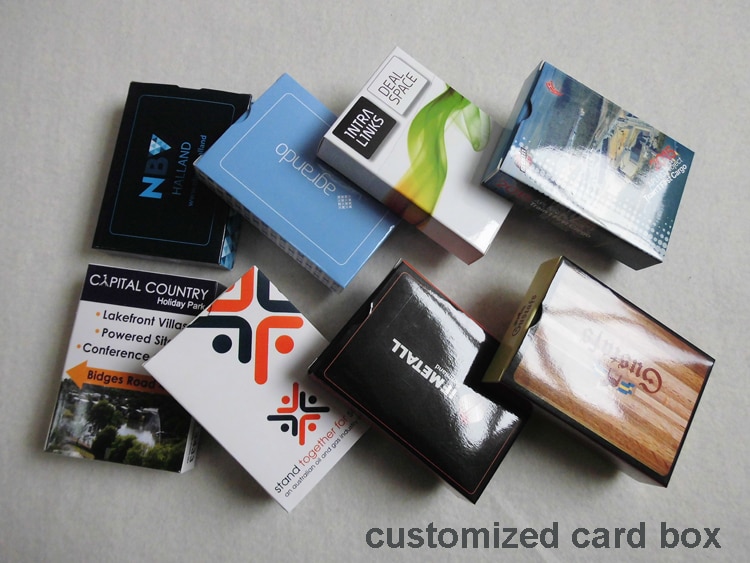 With customized full color printed logo give away promo get brand paper playing cards wholesale