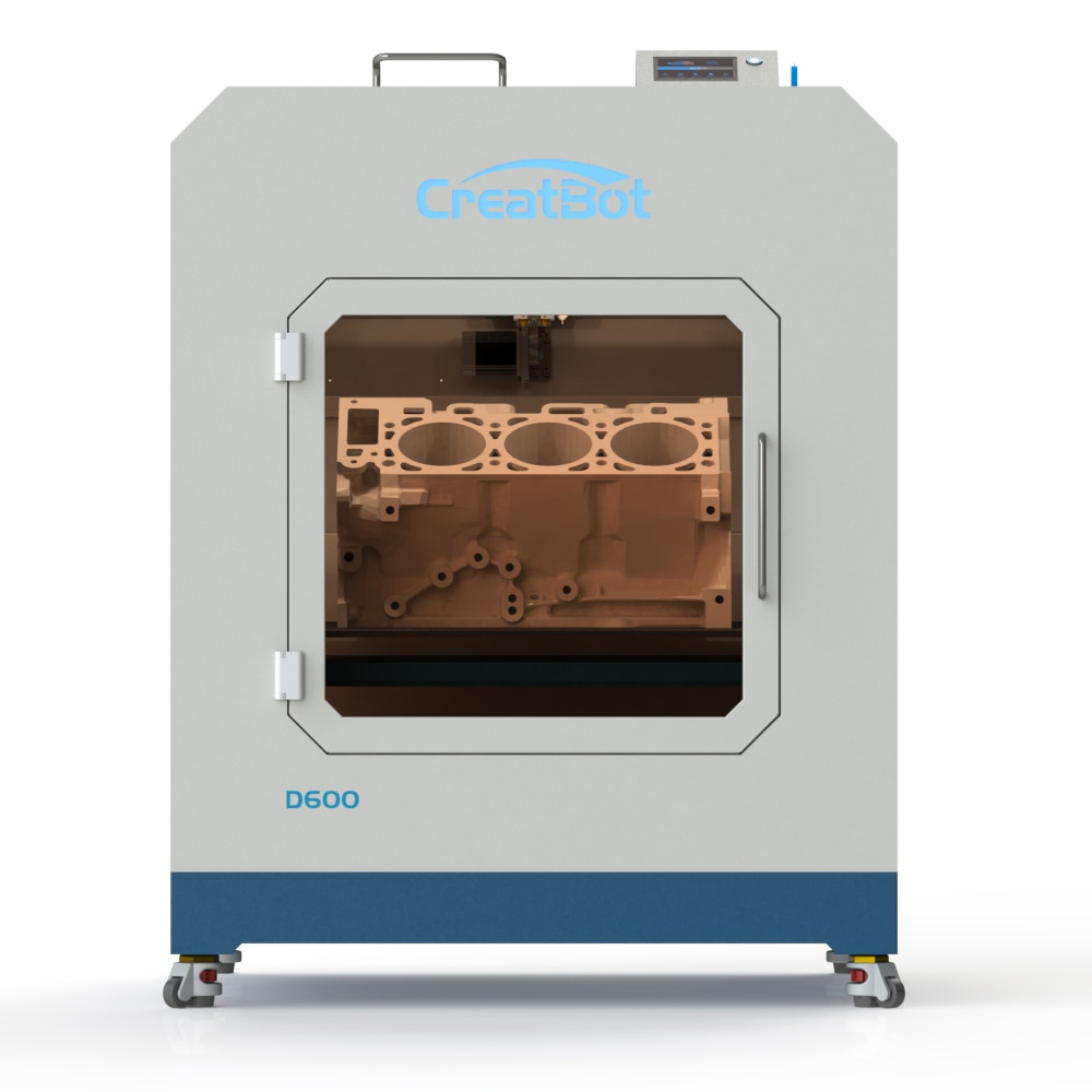 Industrial Creatbot 3d printer D600 Dual extruder 600*600*600mm Large Size Metal Printer 3.0mm ABS PLA filaments