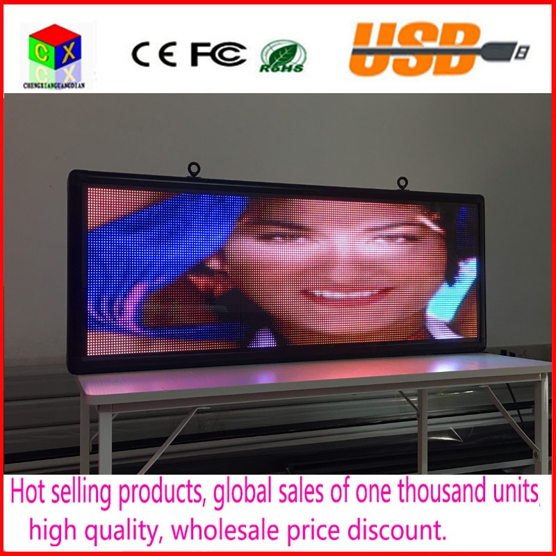 Outdoor full-color P5 LED display size 15 x 40 inches advertising video screen / image signs / message board for outside used