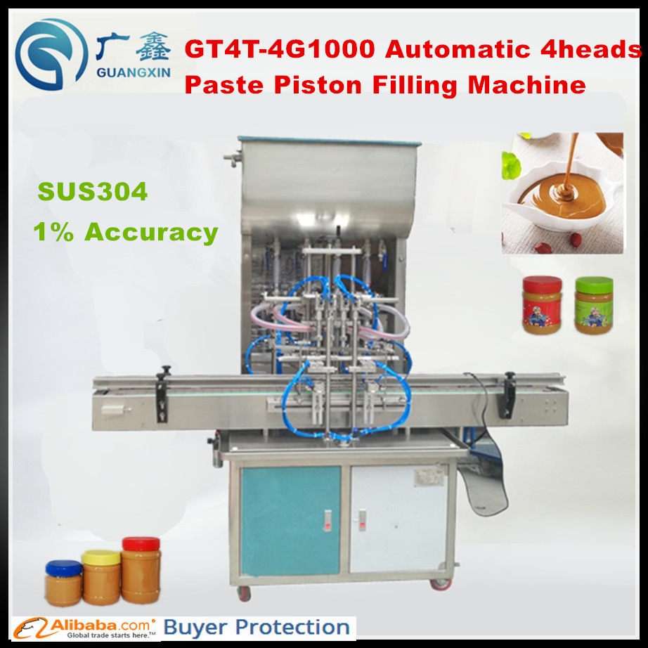 GT4T-4G Automatic Paste Filling Machine automatic linear piston filling machine Automatic aircylinder filling machine