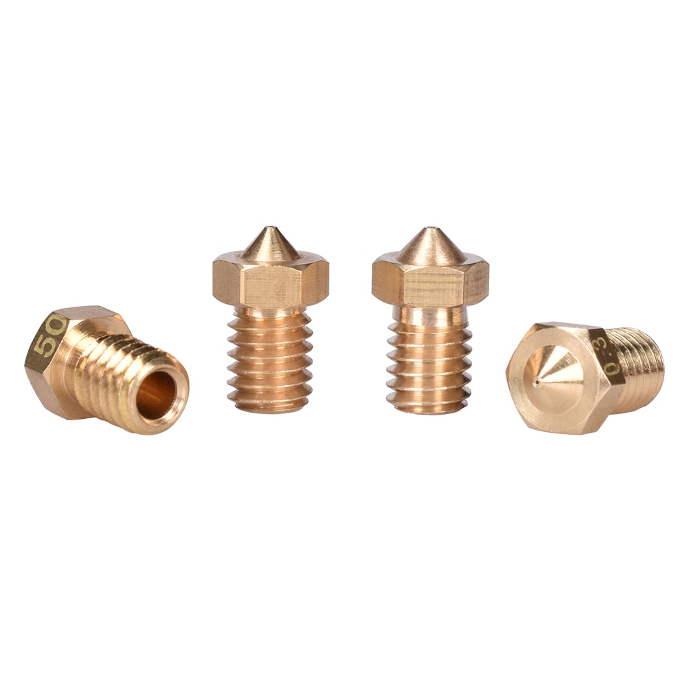 3D Printer Nozzle V6&V5 J-Head brass nozzle Extruder nozzles 0.2/0.25/0.3/0.4/0.5/0.6/0.8/1.0 mm For 3.0mm supplies