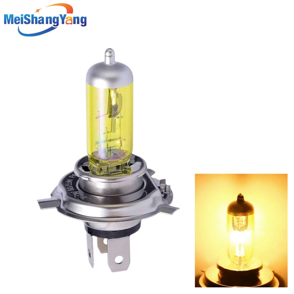 H4 55W 12V 100W Yellow Fog Lights Halogen Bulb High Power Headlight Lamp Car Light Source parking Head auto 60/55W 3000K