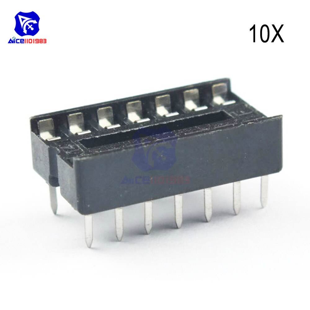 10PCS/Lot 14-Pins DIP14 IC Sockets Adaptor Solder Type Socket