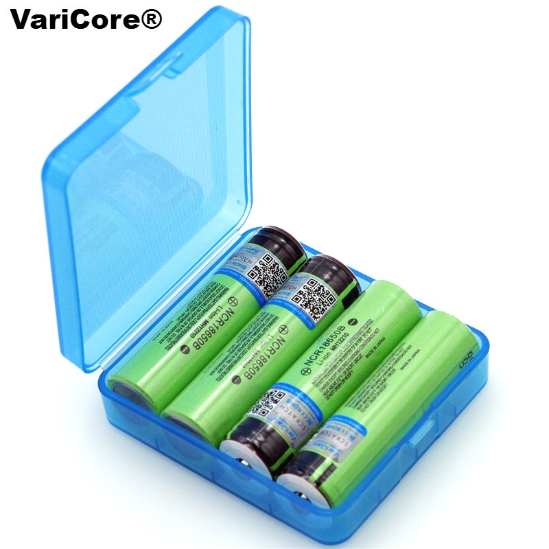 2021 New Original 18650 3.7 v 3400 mah Lithium Rechargeable Battery NCR18650B with Pointed (No PCB) batteries +Box