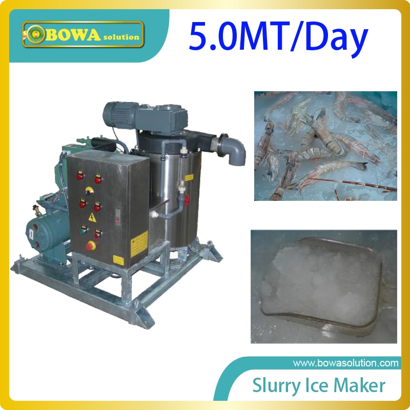 5.0MT per day quality slurry ice maker machine for finshing and meat processing