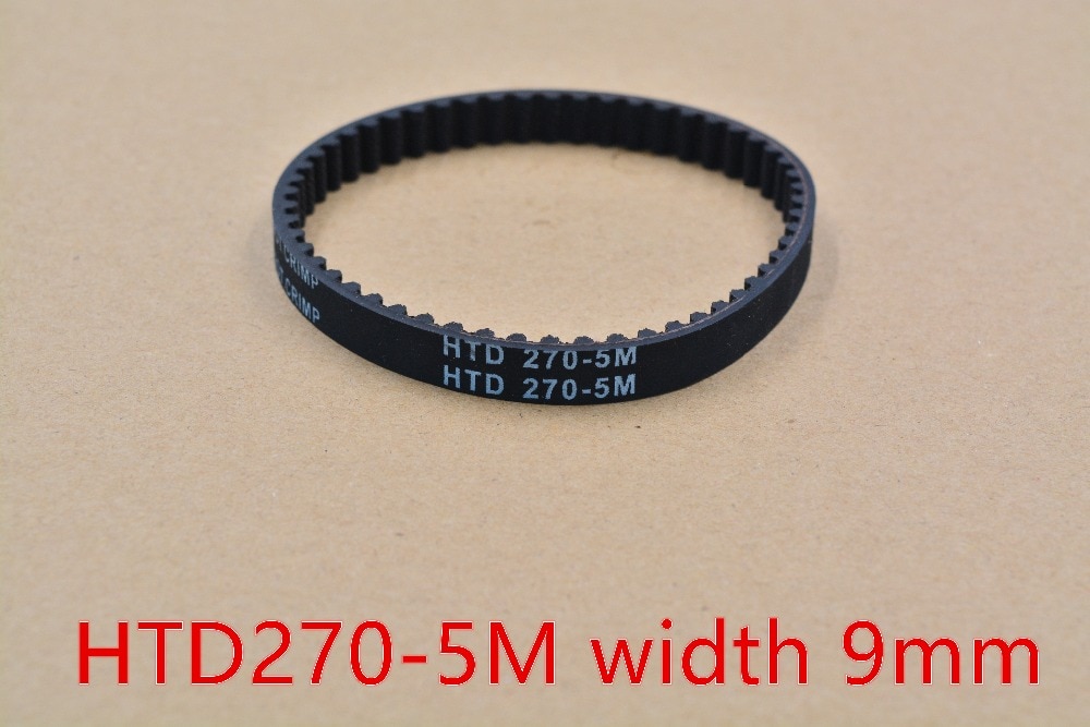 3d printer belt closed loop rubber HTD 5M timing belt 54 teeth 270mm length 9mm width HTD270-5M-9 1pcs